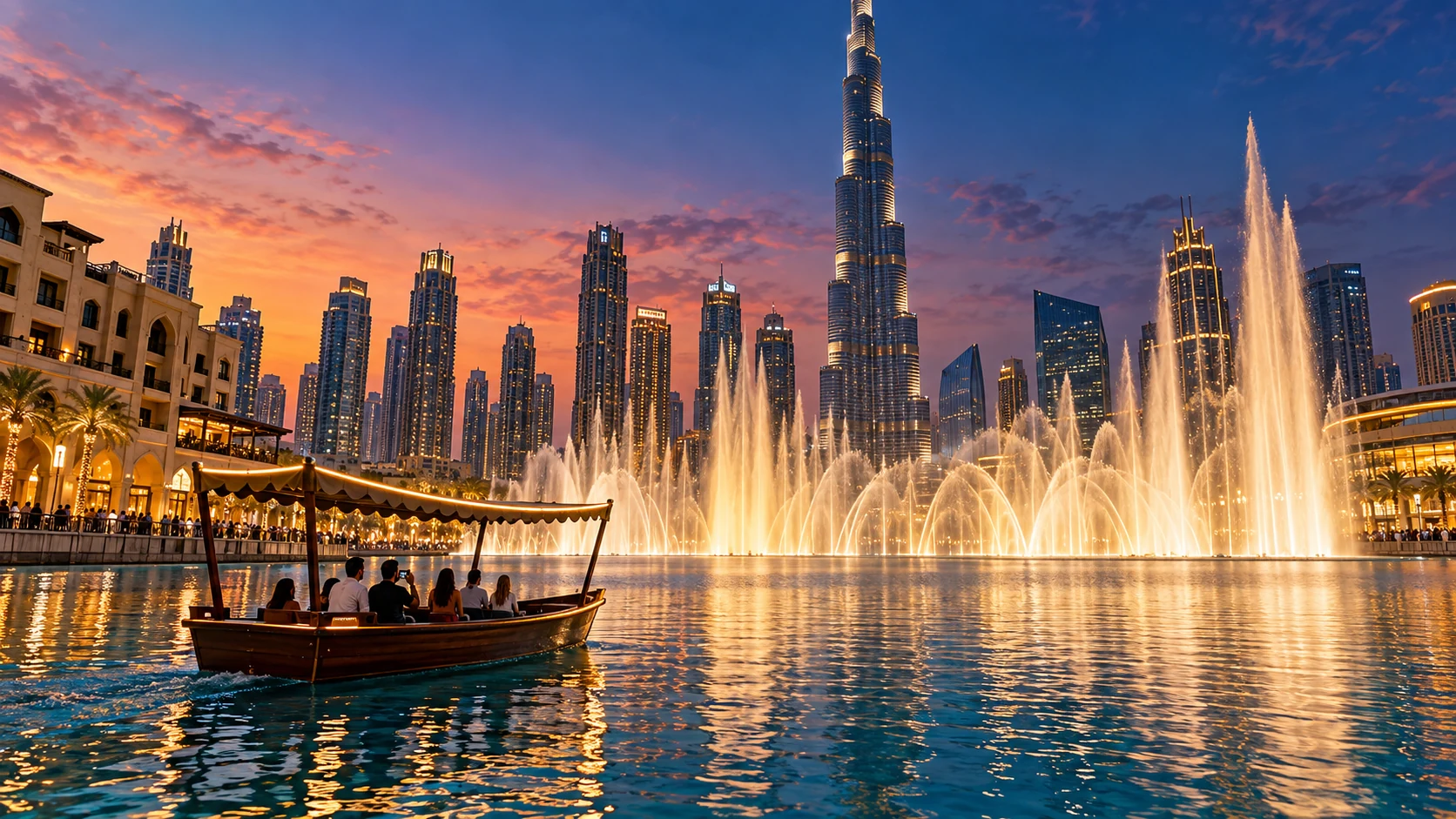 Dubai Fountain Show and Lake Ride tickets